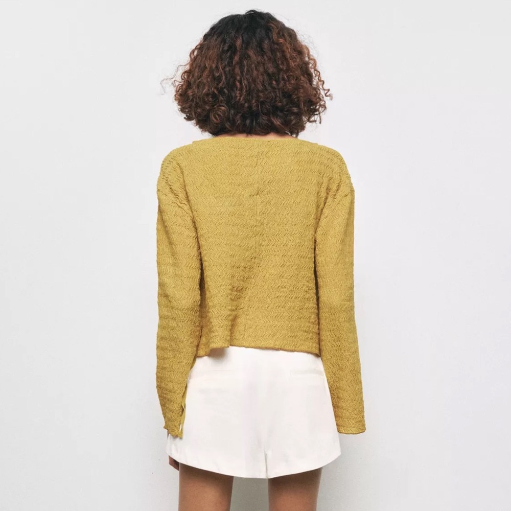 💫 Zara Textured Tie Top 💫 - Picture 3 of 7